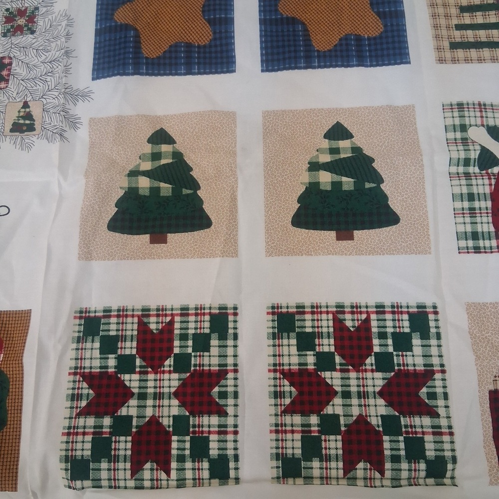 2 Vintage VIP Cranston Dreamspinners Yuletide Christmas Ornaments Fabric Panels - Picture 3 of 16